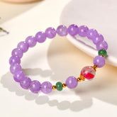Natural Lavender Amethyst Rose Quartz Bracelet - Awakening & Healing